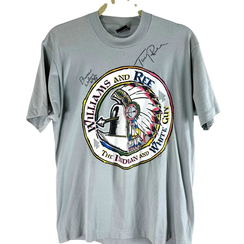 Vintage Williams and Ree Autographed T Shirt Screen Stars Best Made USA L comedy
